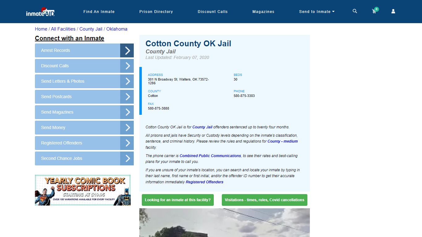 Cotton County OK Jail - Inmate Locator - Walters, OK